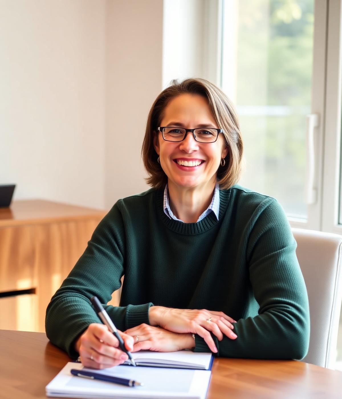 A Credit Mentor advisor at her desk